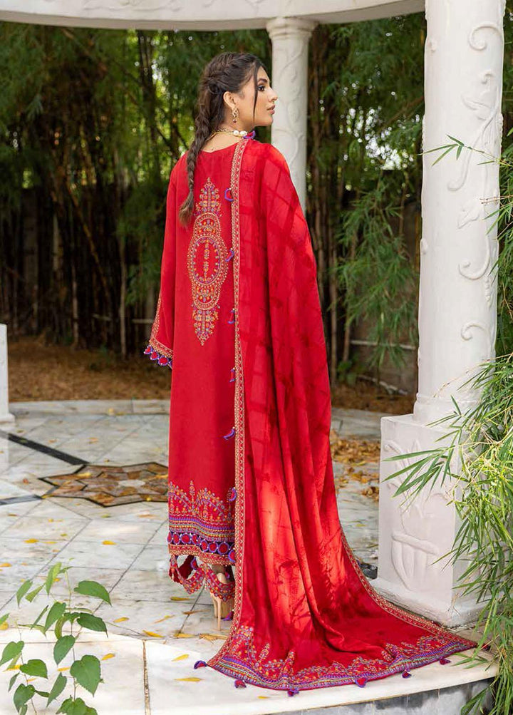 Charizma Embroidered Leather Peach Suits Unstitched 3 Piece CRZ22W CLP-08 - Winter Collection