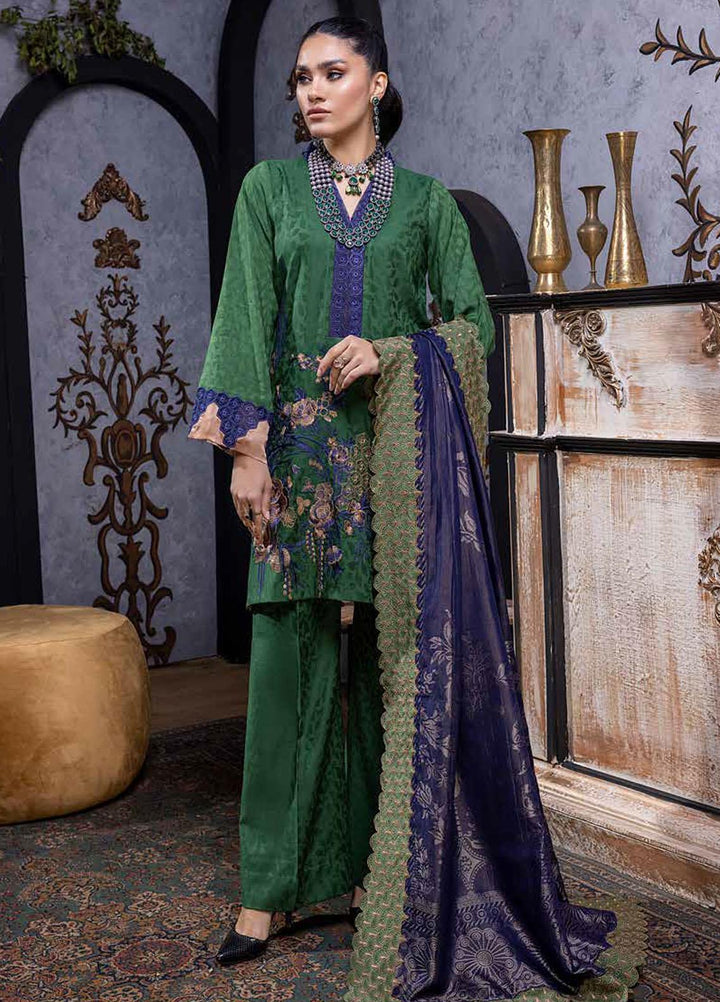 Charizma Embroidered Leather Peach Suits Unstitched 3 Piece CRZ22LW CJW-06 - Winter Collection