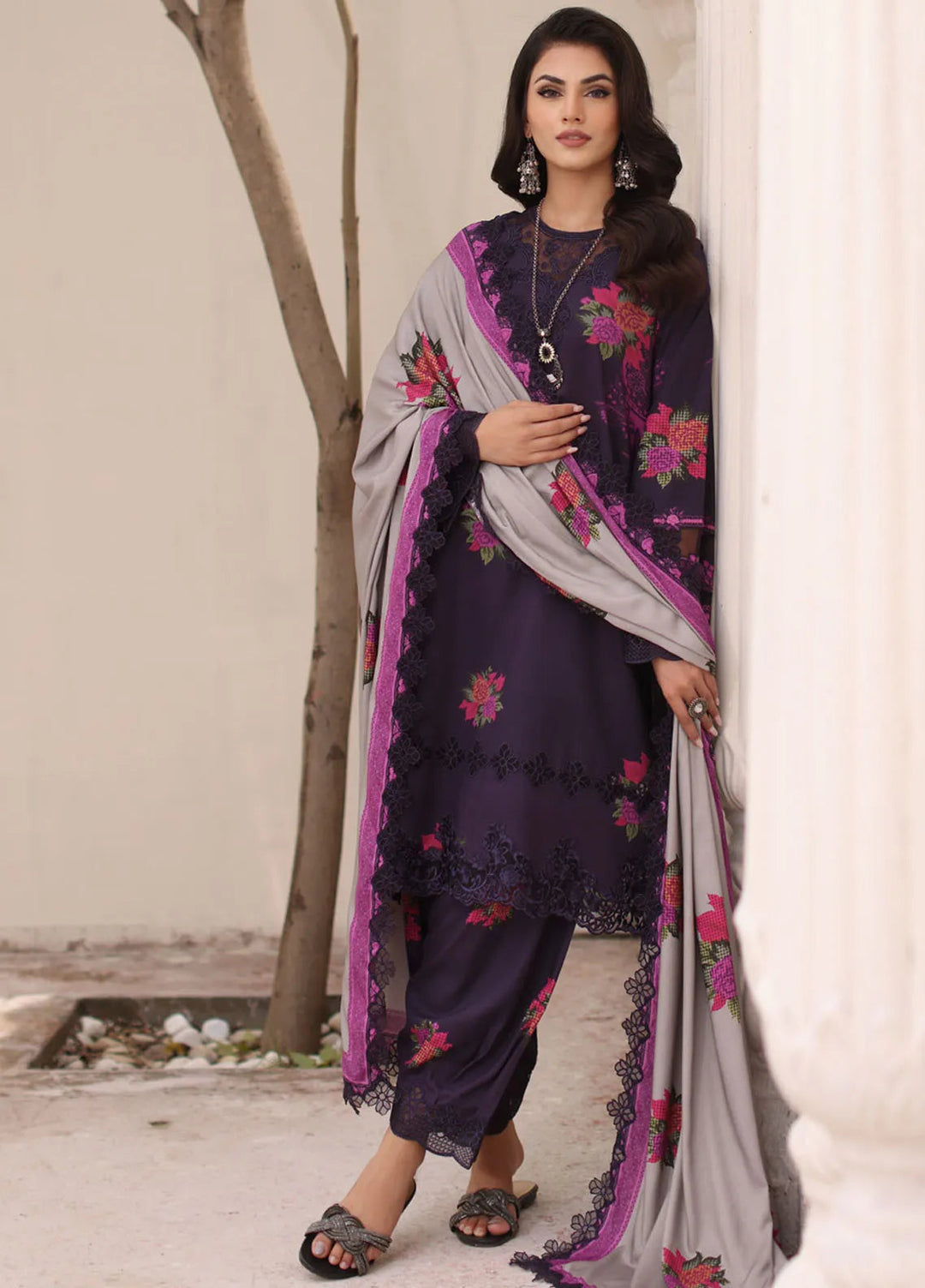 Charizma Embroidered Linen Suit Unstitched 3 Piece CRZ24VW CVW4-03 - Winter Collection