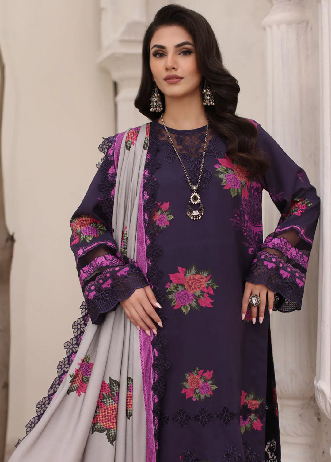 Charizma Embroidered Linen Suit Unstitched 3 Piece CRZ24VW CVW4-03 - Winter Collection