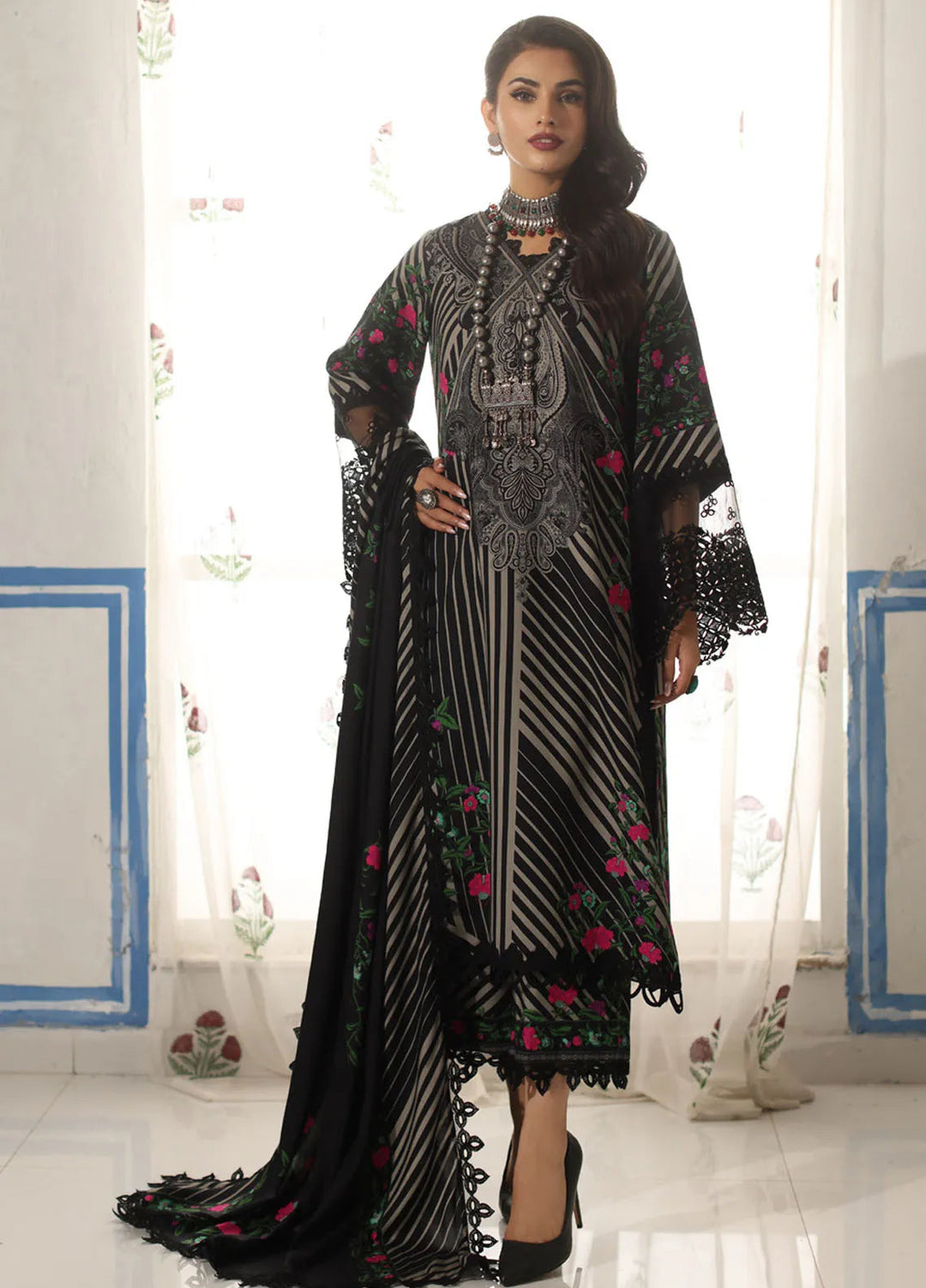Charizma Embroidered Linen Suit Unstitched 3 Piece CRZ24VW CVW4-05 - Winter Collection