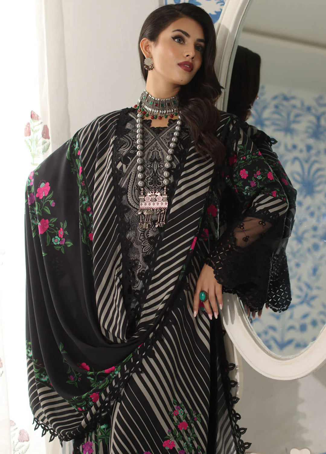 Charizma Embroidered Linen Suit Unstitched 3 Piece CRZ24VW CVW4-05 - Winter Collection