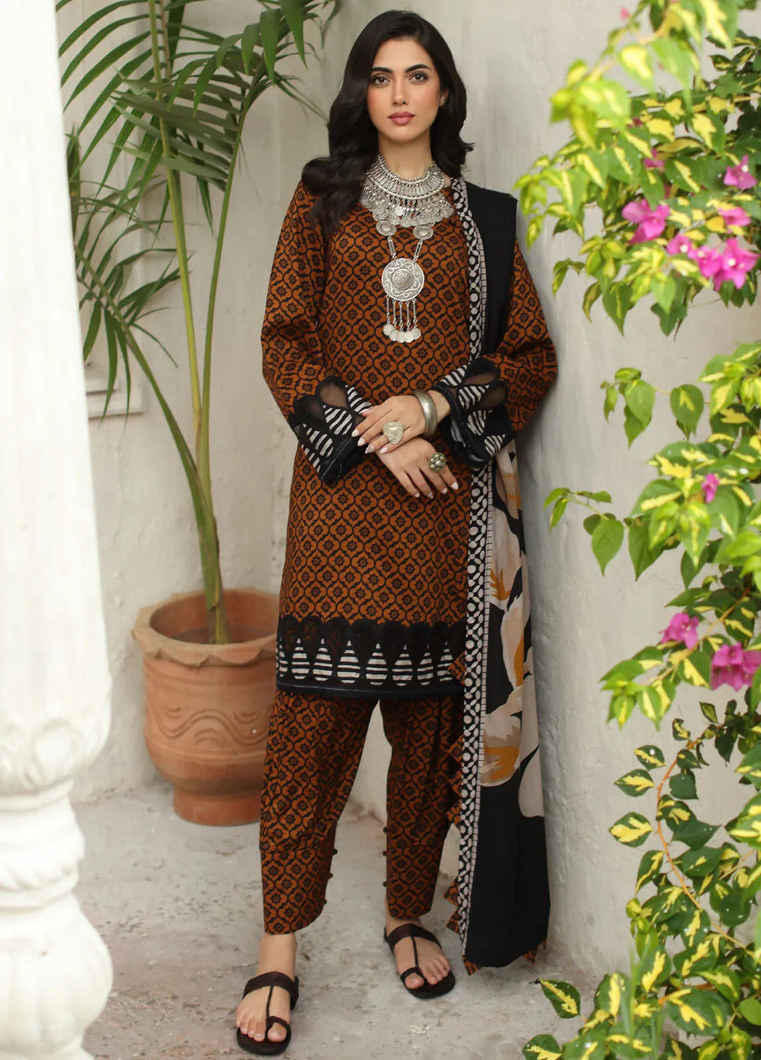 Charizma Embroidered Linen Suit Unstitched 3 Piece CRZ24VW CVW4-07 - Winter Collection
