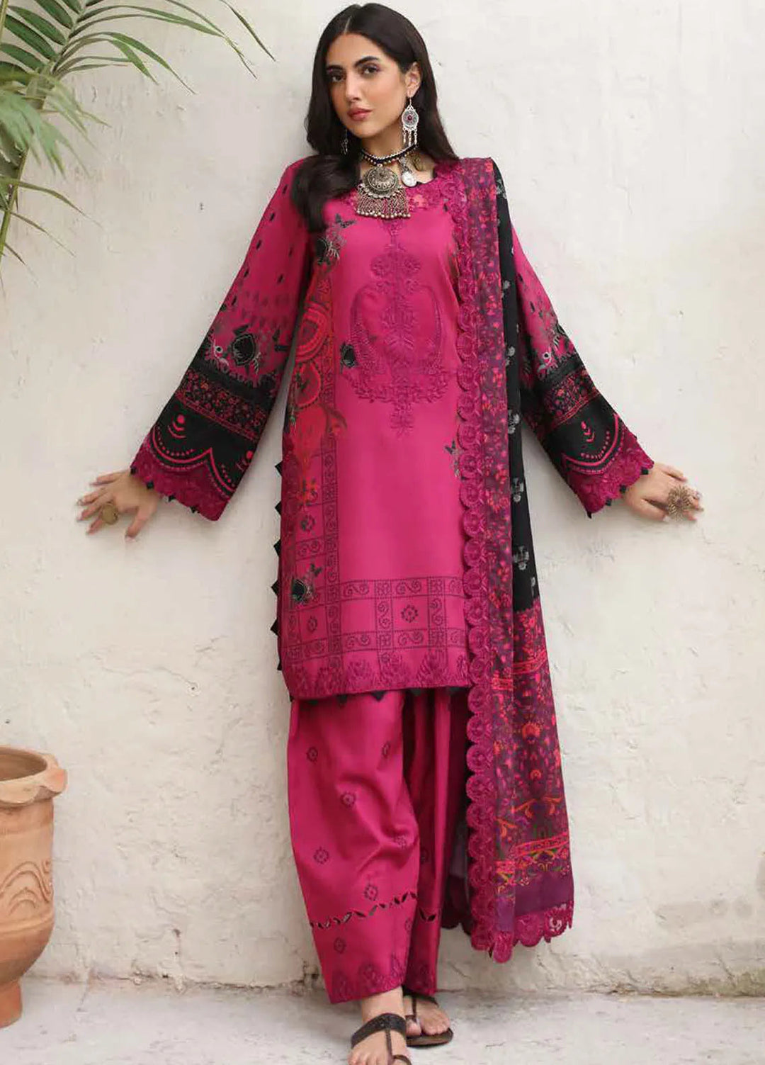 Charizma Embroidered Linen Suit Unstitched 3 Piece CRZ24EL CCW4-11 - Winter Collection