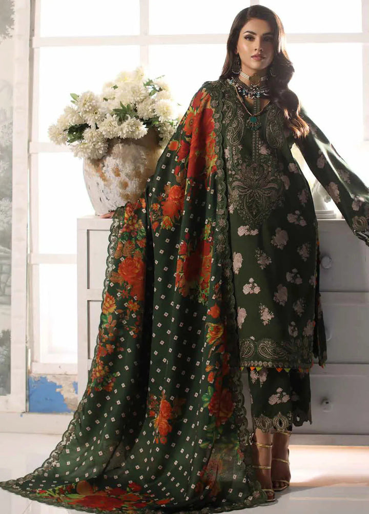 Charizma Embroidered Linen Suit Unstitched 3 Piece CRZ24EL CCW4-12 - Winter Collection