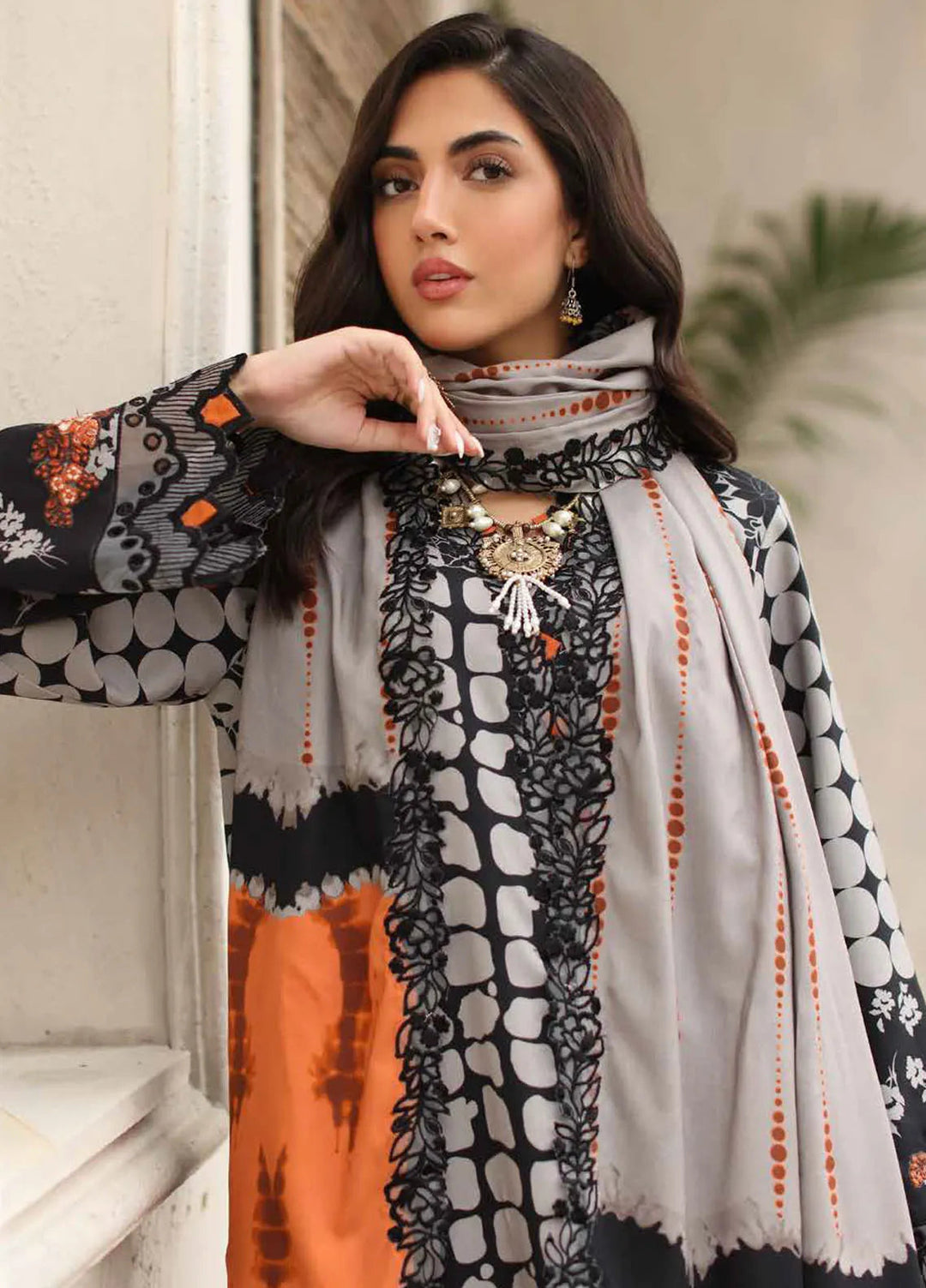 Charizma Embroidered Linen Suit Unstitched 3 Piece CRZ24EL CCW4-16 - Winter Collection