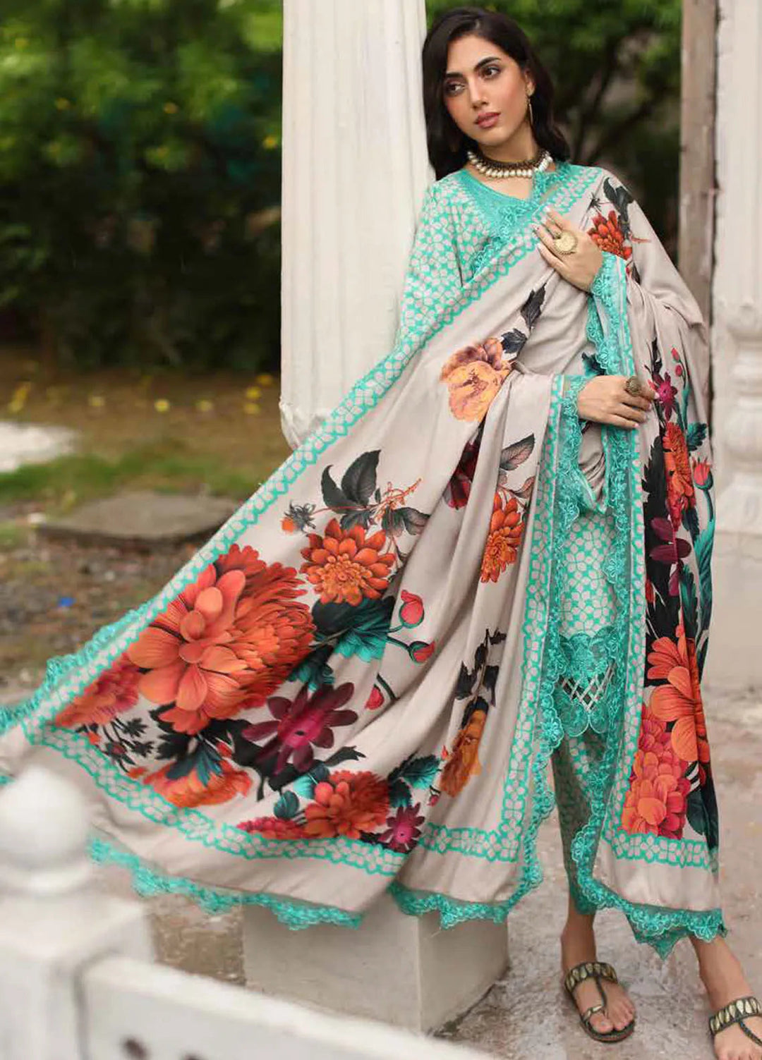 Charizma Embroidered Linen Suit Unstitched 3 Piece CRZ24EL CCW4-18 - Winter Collection