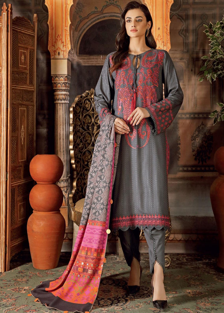 Charizma Embroidered Ikkat Suits Unstitched 3 Piece CRZ21MI CMI-03 - Winter Collection