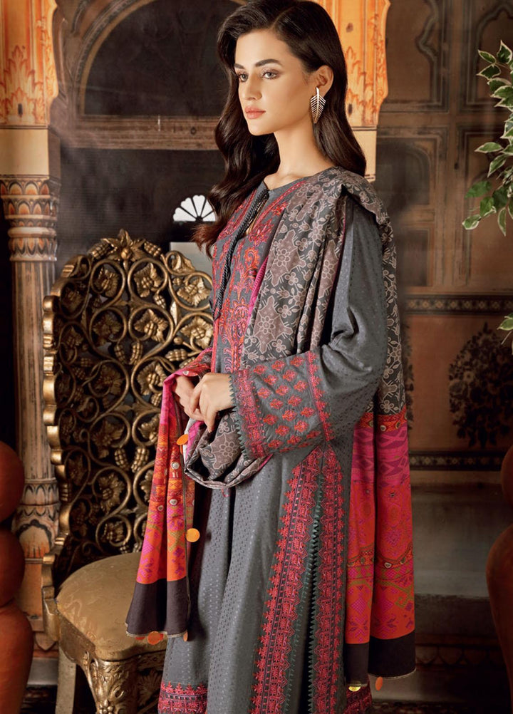 Charizma Embroidered Ikkat Suits Unstitched 3 Piece CRZ21MI CMI-03 - Winter Collection