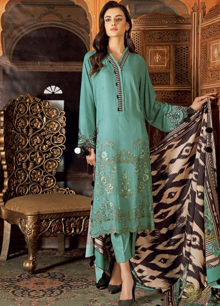 Charizma Embroidered Ikkat Suits Unstitched 3 Piece CRZ21MI CMI-04 - Winter Collection