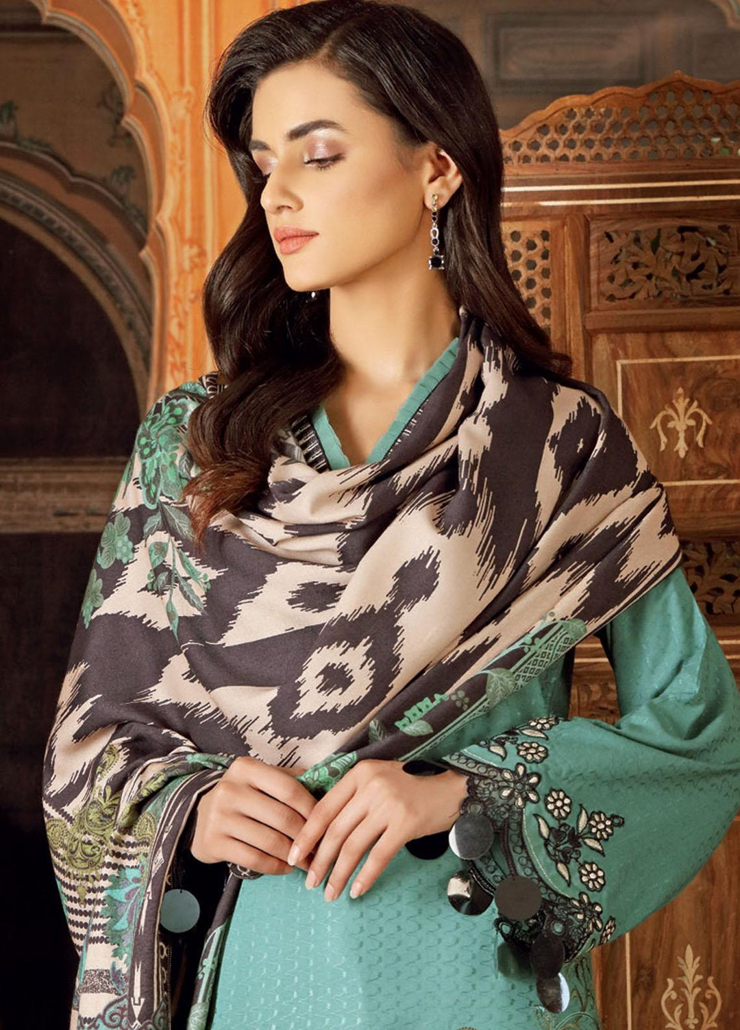 Charizma Embroidered Ikkat Suits Unstitched 3 Piece CRZ21MI CMI-04 - Winter Collection