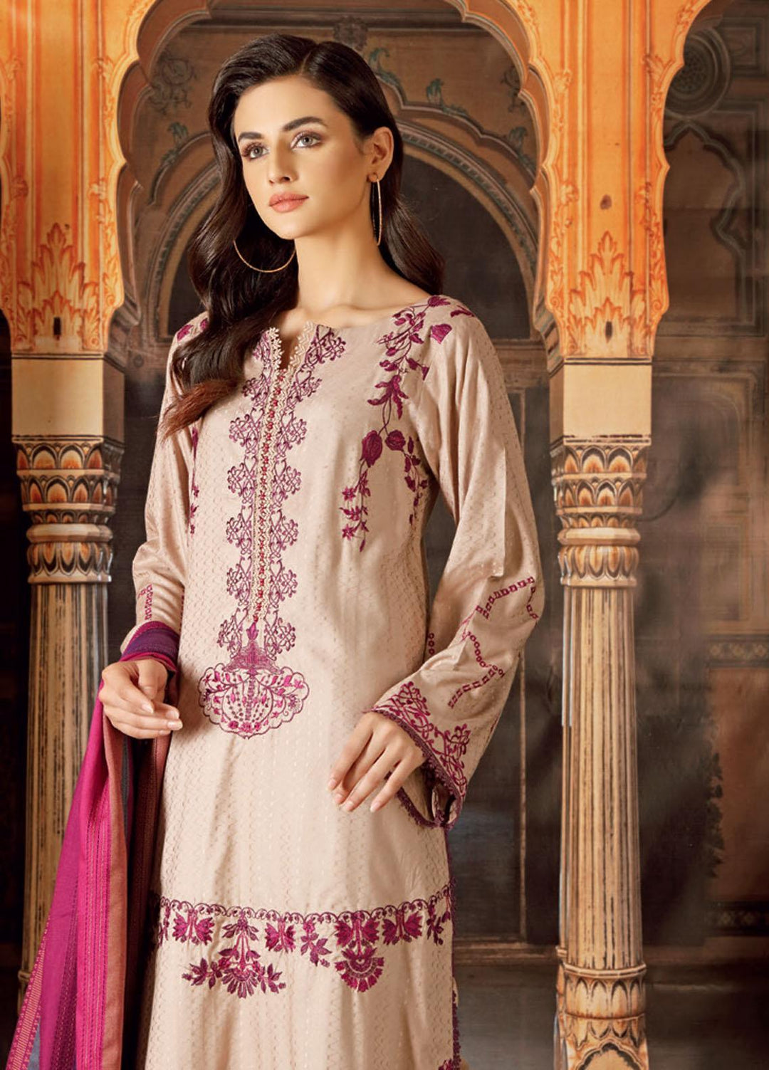 Charizma Embroidered Ikkat Suits Unstitched 3 Piece CRZ21MI CMI-07 - Winter Collection