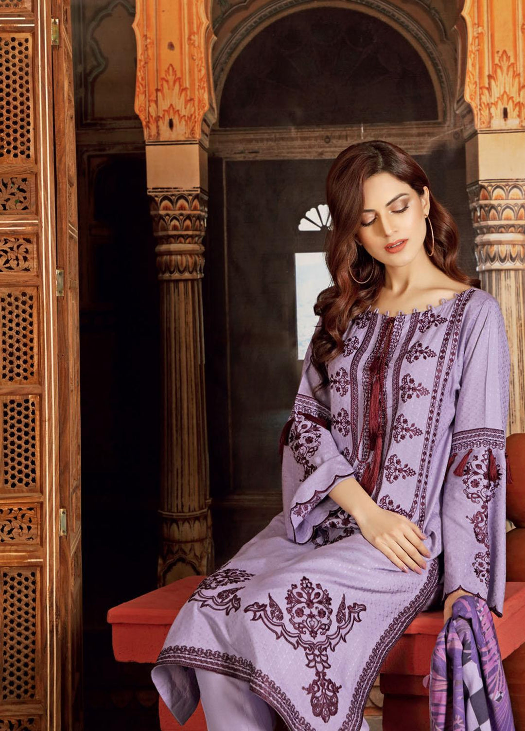 Charizma Embroidered Ikkat Suits Unstitched 3 Piece CRZ21MI CMI-09 - Winter Collection