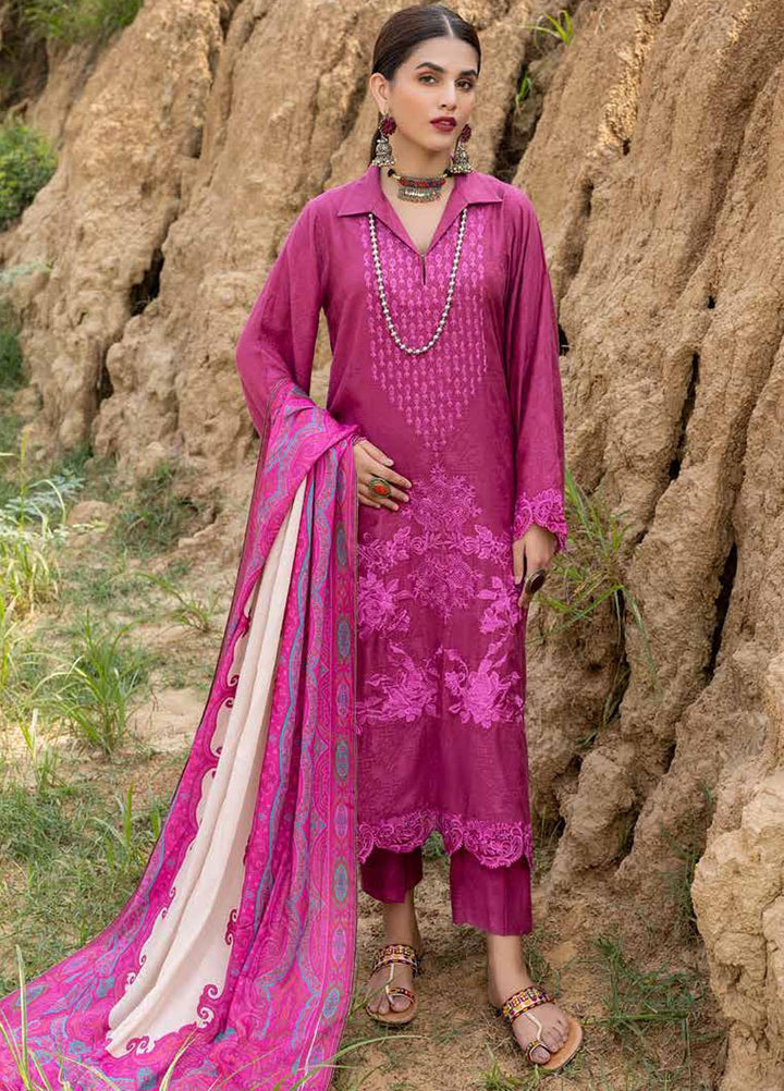 Charizma Embroidered Marina Suits Unstitched 3 Piece CRZ22MJ CLJ-04 - Winter Collection