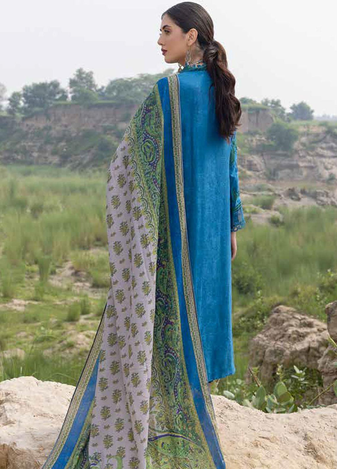 Charizma Embroidered Marina Suits Unstitched 3 Piece CRZ22MJ CLJ-05 - Winter Collection