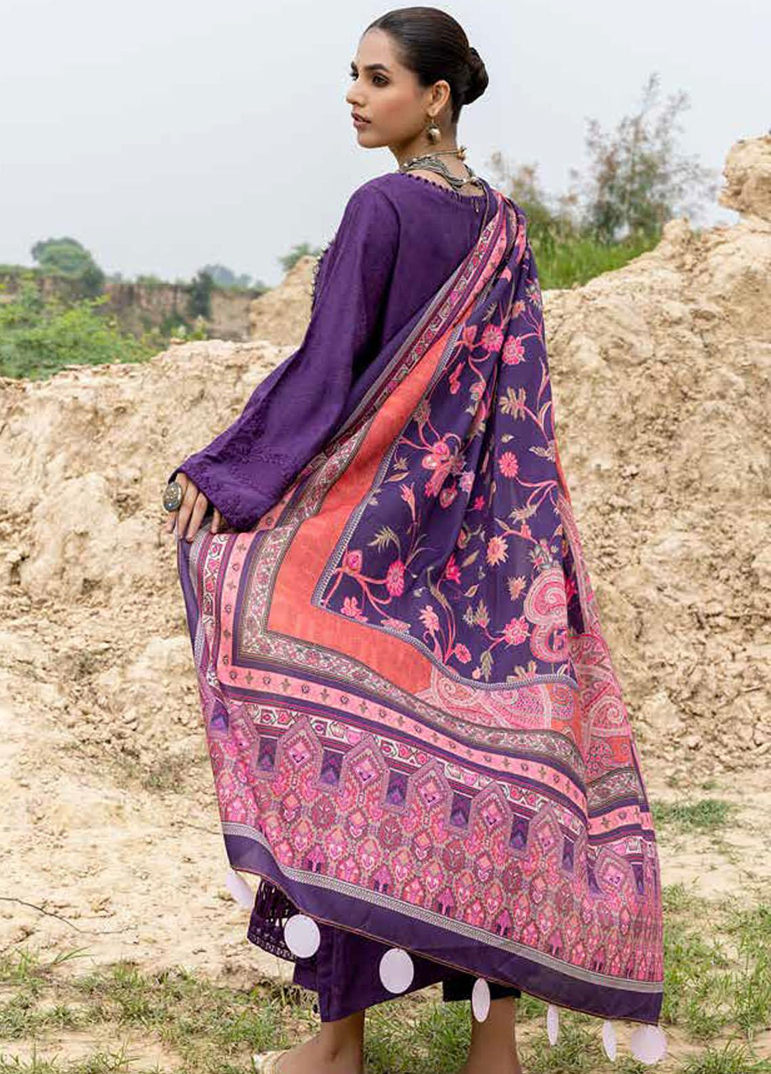 Charizma Embroidered Marina Suits Unstitched 3 Piece CRZ22MJ CLJ-07 - Winter Collection