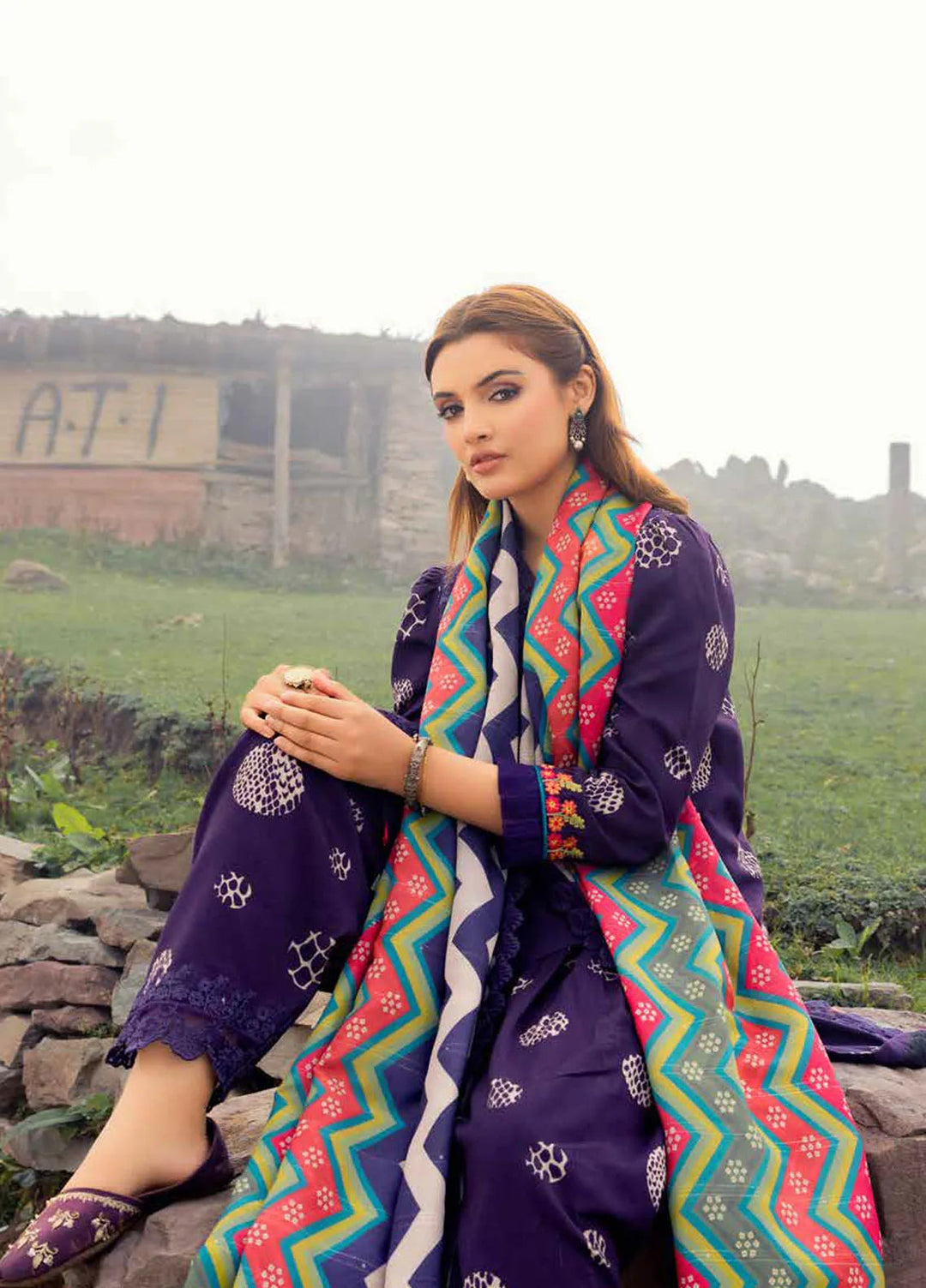 Charizma Embroidered Staple Suits Unstitched 3 Piece CRZ24CS CCW5-03 - Winter Collection