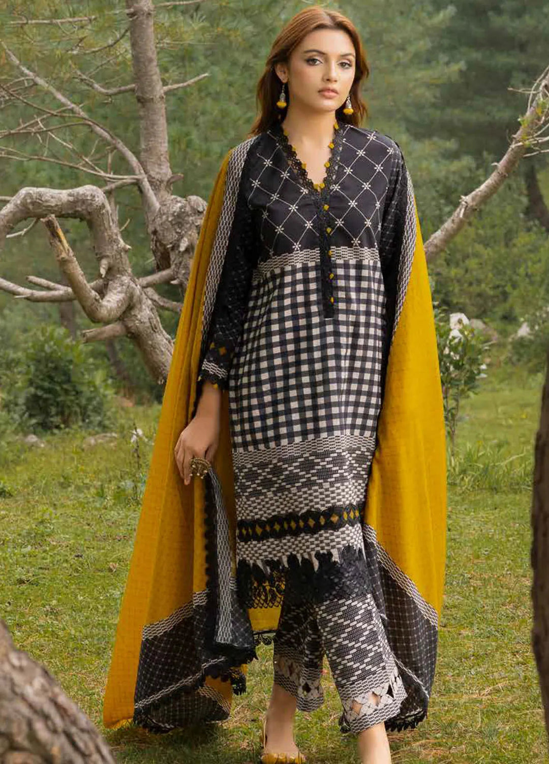 Charizma Embroidered Staple Suits Unstitched 3 Piece CRZ24CS CCW5-05 - Winter Collection