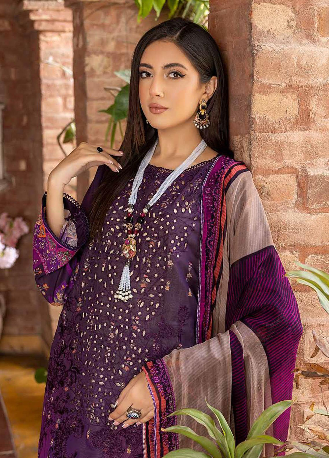 Charizma Embroidered Swiss Voile Suits Unstitched 3 Piece CRZ23SV CSM-03 - Summer Collection