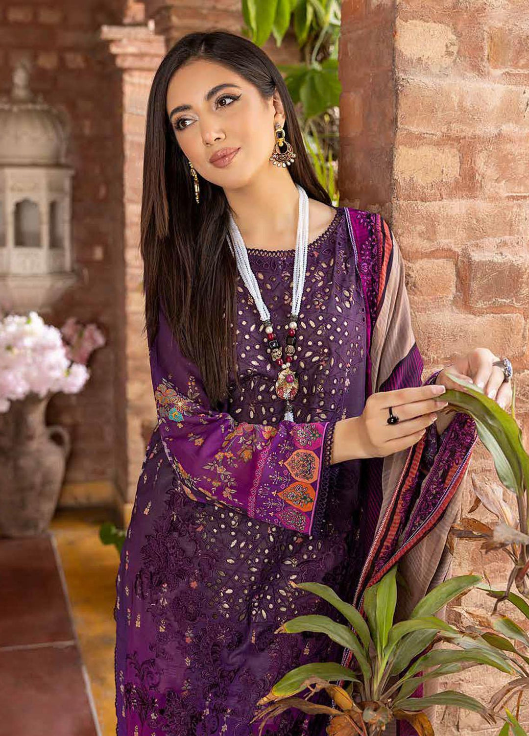 Charizma Embroidered Swiss Voile Suits Unstitched 3 Piece CRZ23SV CSM-03 - Summer Collection