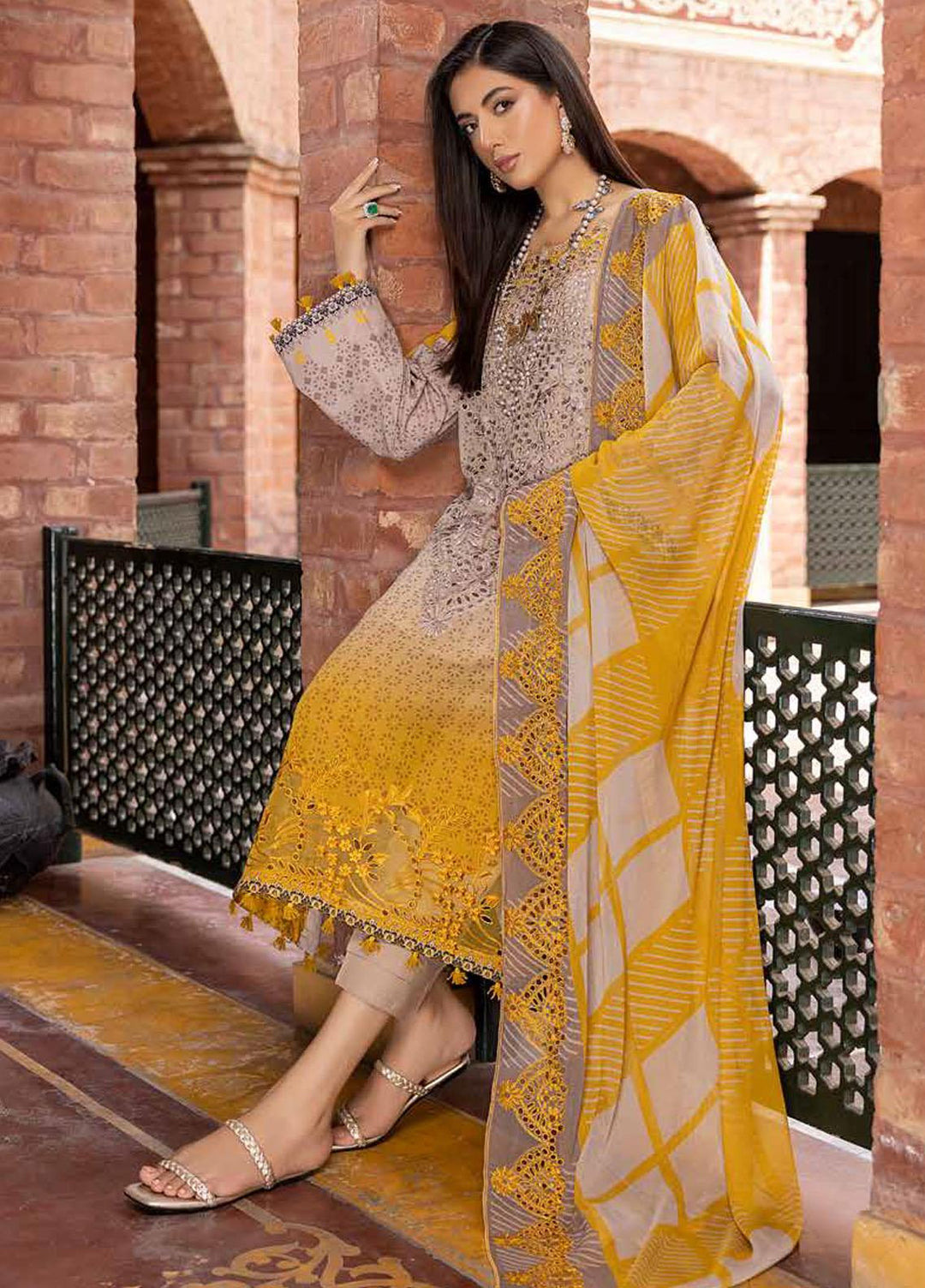 Charizma Embroidered Swiss Voile Suits Unstitched 3 Piece CRZ23SV CSM-04 - Summer Collection