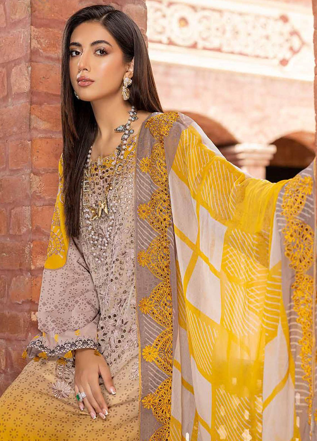 Charizma Embroidered Swiss Voile Suits Unstitched 3 Piece CRZ23SV CSM-04 - Summer Collection