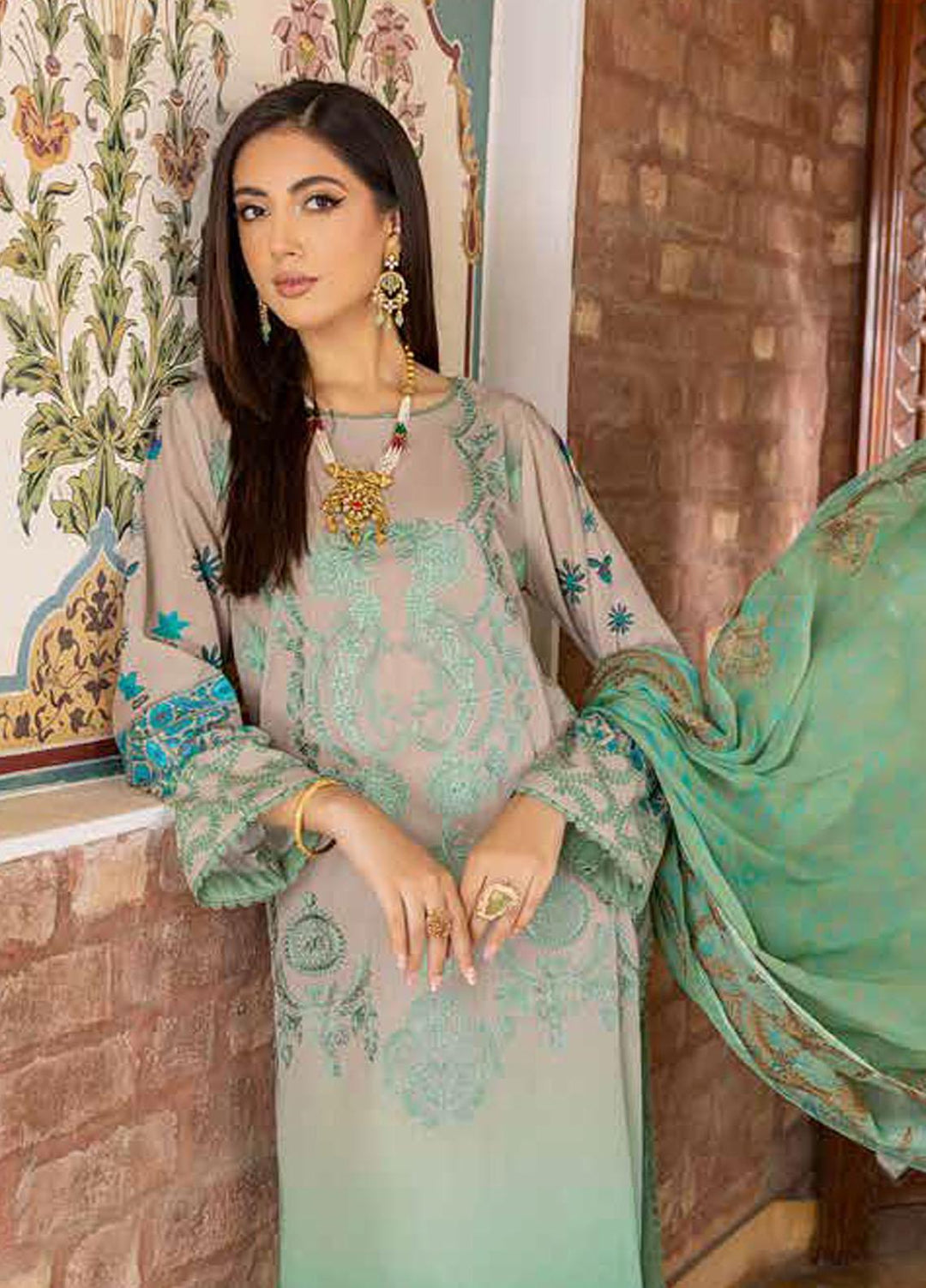 Charizma Embroidered Swiss Voile Suits Unstitched 3 Piece CRZ23SV CSM-07 - Summer Collection