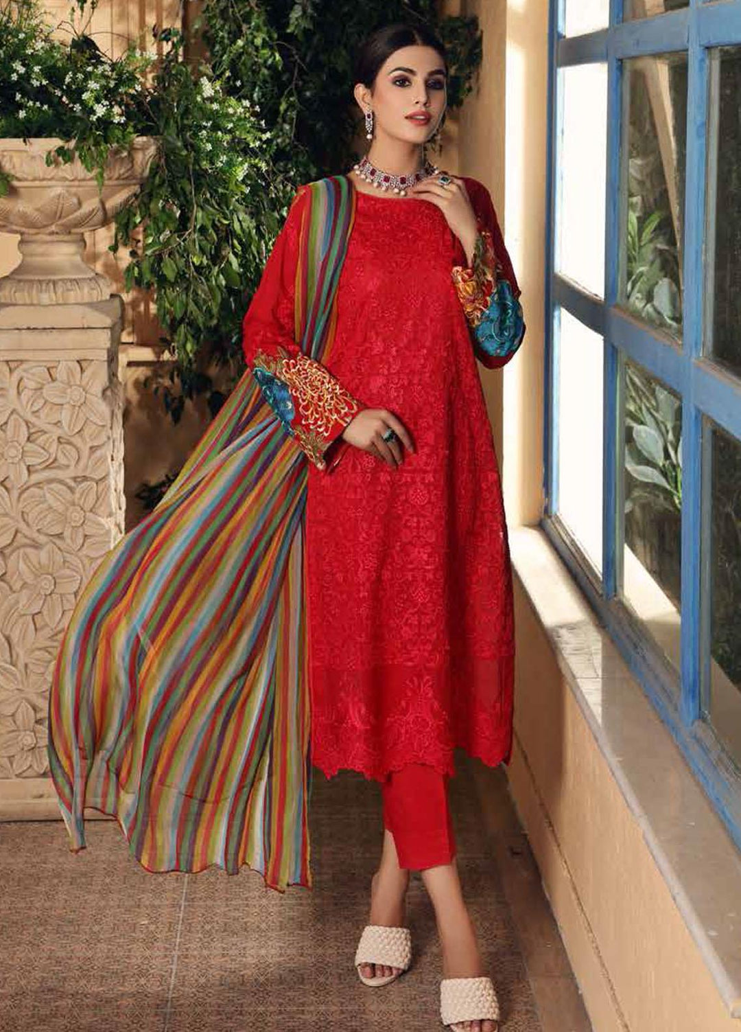 Charizma Embroidered Swiss Voile Suits Unstitched 3 Piece CRZ21SM-2 CM-11 - Summer Collection