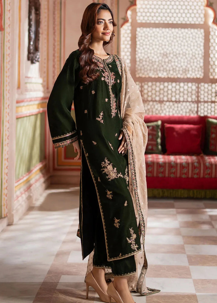Charizma Embroidered Velvet Suits Unstitched 3 Piece CRZ24SV3 CVT4-16 - Winter Collection