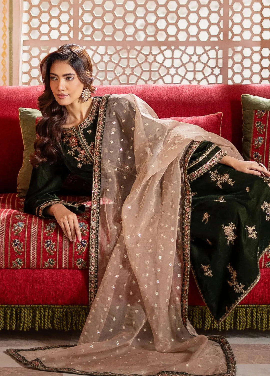 Charizma Embroidered Velvet Suits Unstitched 3 Piece CRZ24SV3 CVT4-16 - Winter Collection