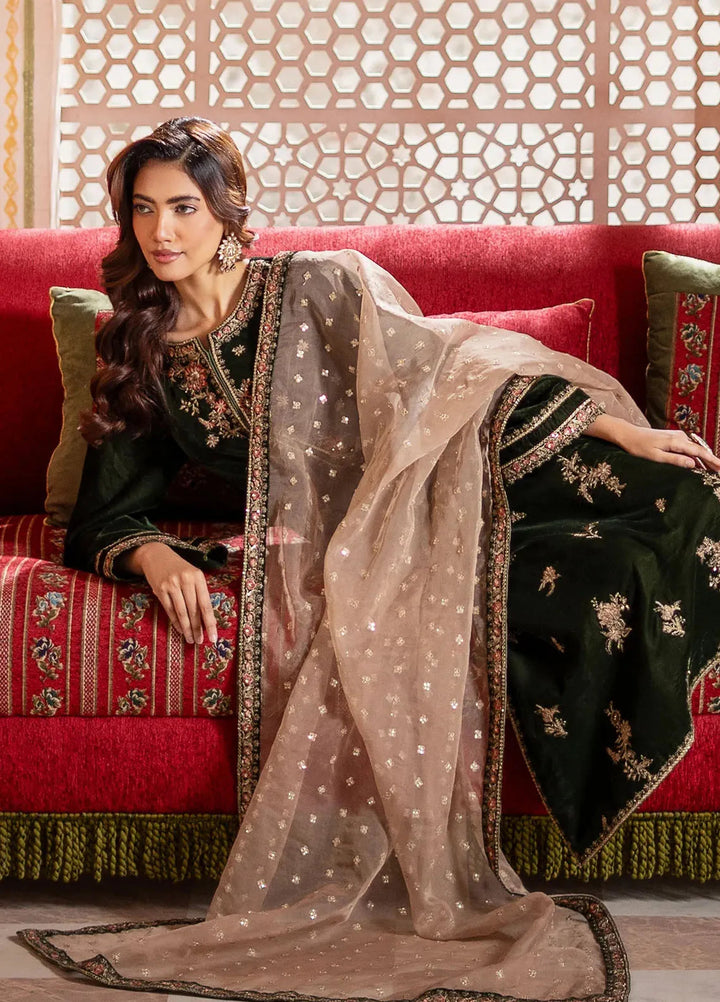 Charizma Embroidered Velvet Suits Unstitched 3 Piece CRZ24SV3 CVT4-16 - Winter Collection