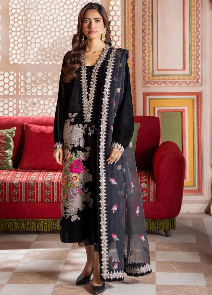 Charizma Embroidered Velvet Suits Unstitched 3 Piece CRZ24SV3 CVT4-18 - Winter Collection