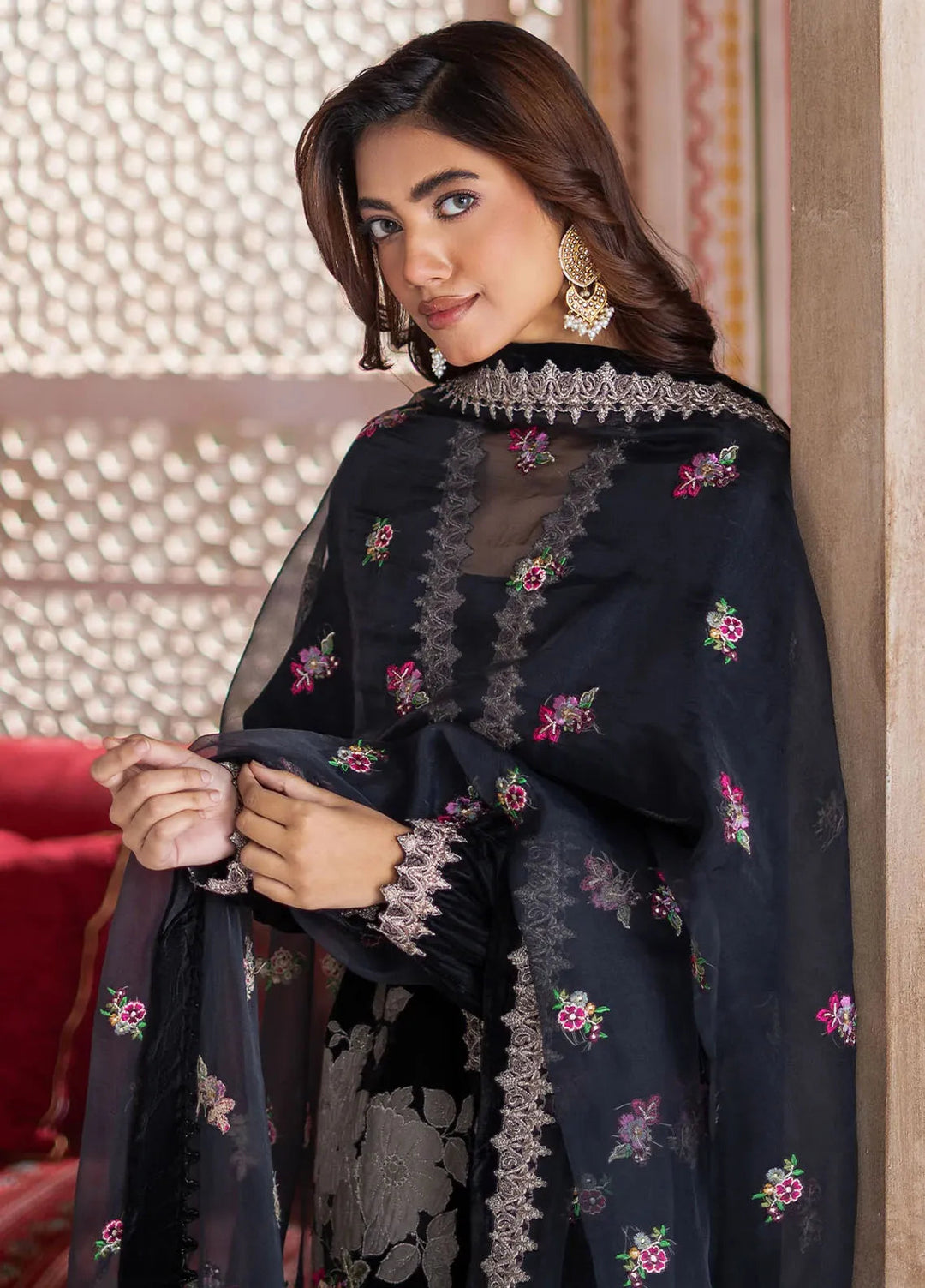 Charizma Embroidered Velvet Suits Unstitched 3 Piece CRZ24SV3 CVT4-18 - Winter Collection