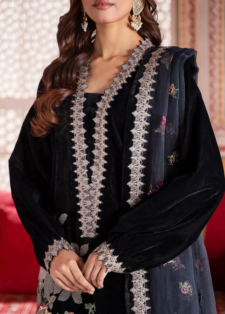 Charizma Embroidered Velvet Suits Unstitched 3 Piece CRZ24SV3 CVT4-18 - Winter Collection