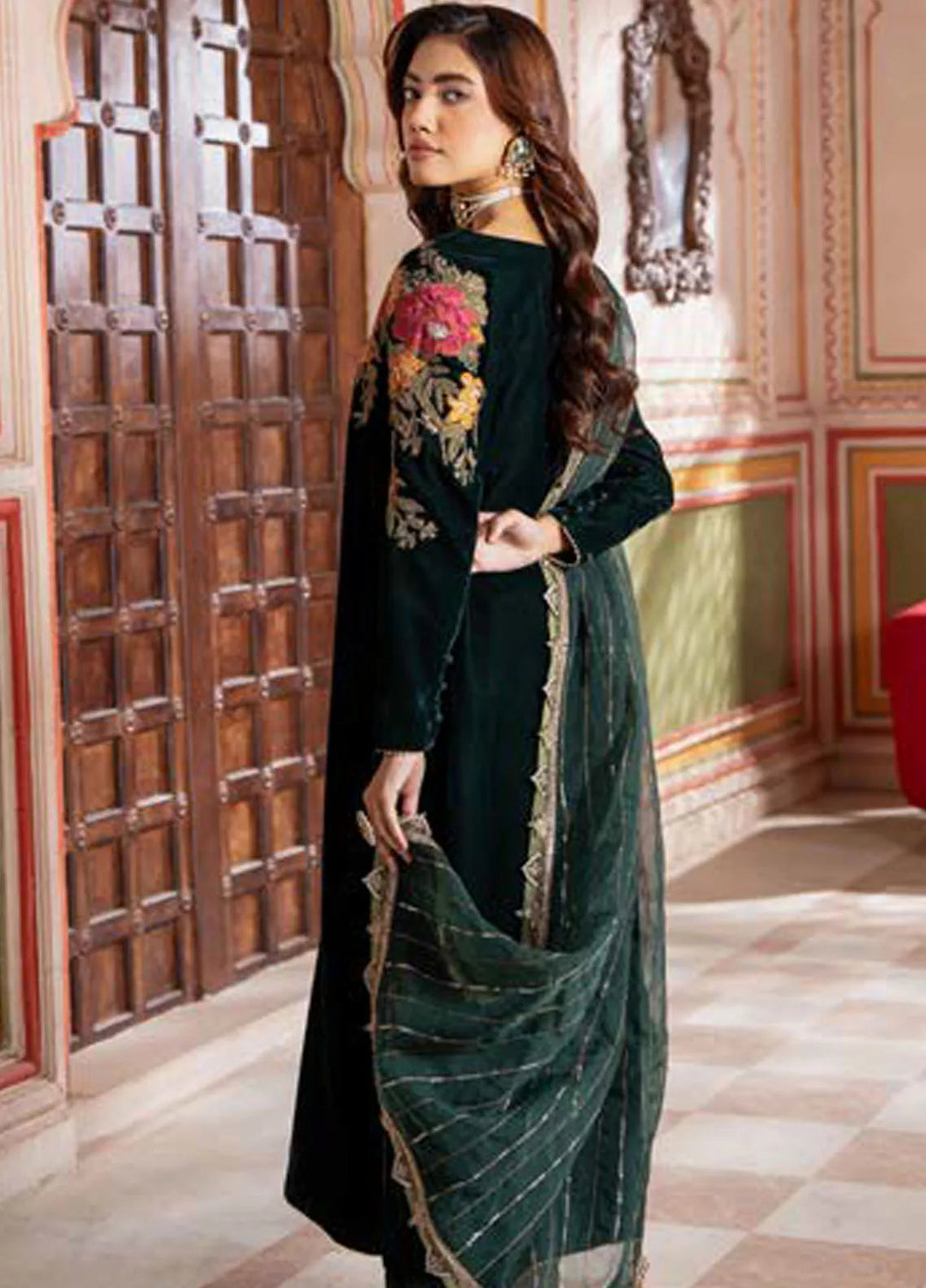 Charizma Embroidered Velvet Suits Unstitched 3 Piece CRZ24SV3 CVT4-20 - Winter Collection