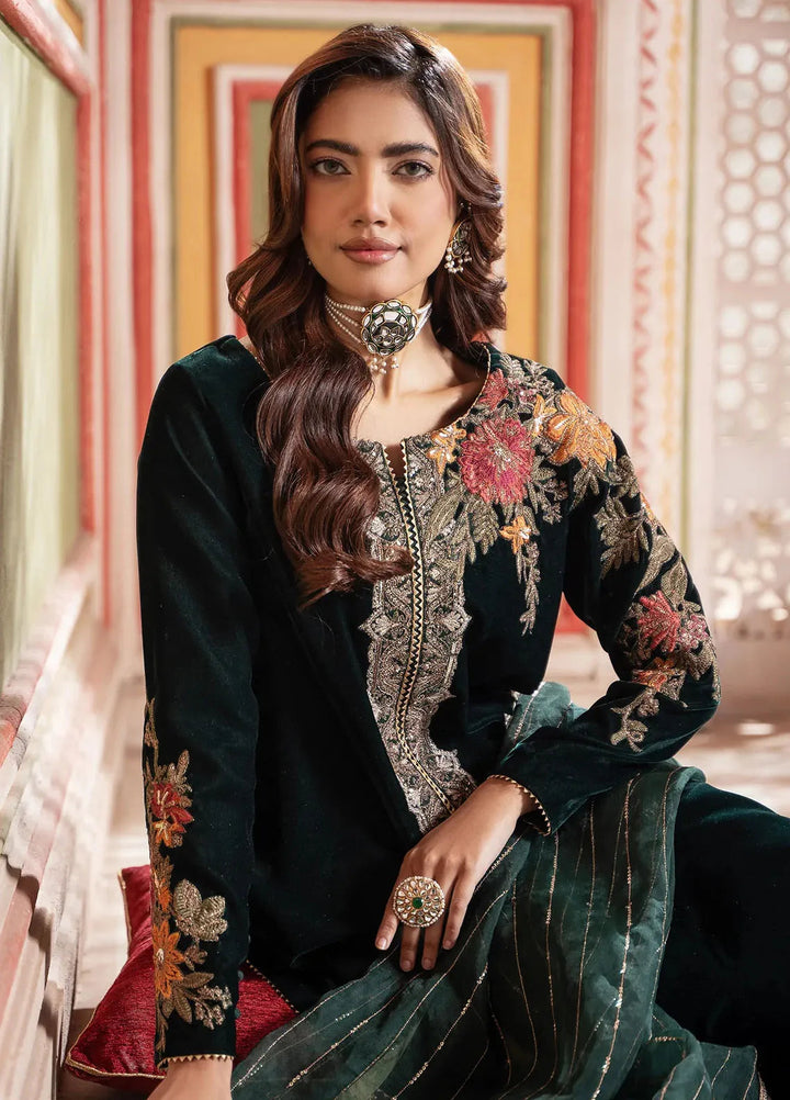 Charizma Embroidered Velvet Suits Unstitched 3 Piece CRZ24SV3 CVT4-20 - Winter Collection