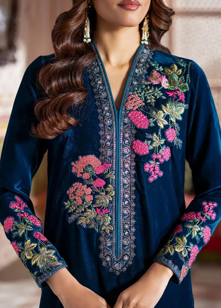 Charizma Embroidered Velvet Suits Unstitched 3 Piece CRZ24SV3 CVT4-22 - Winter Collection
