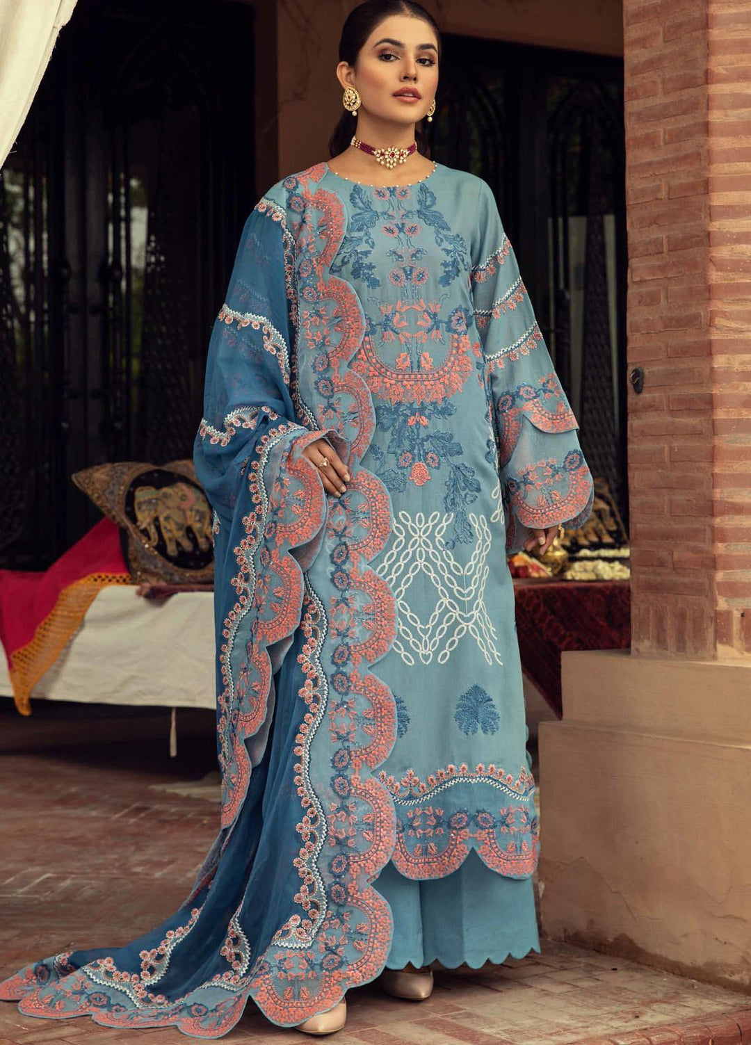 Charizma Embroidered Lawn Suits Unstitched 3 Piece CRZ21F ED-04 - Festive Collection