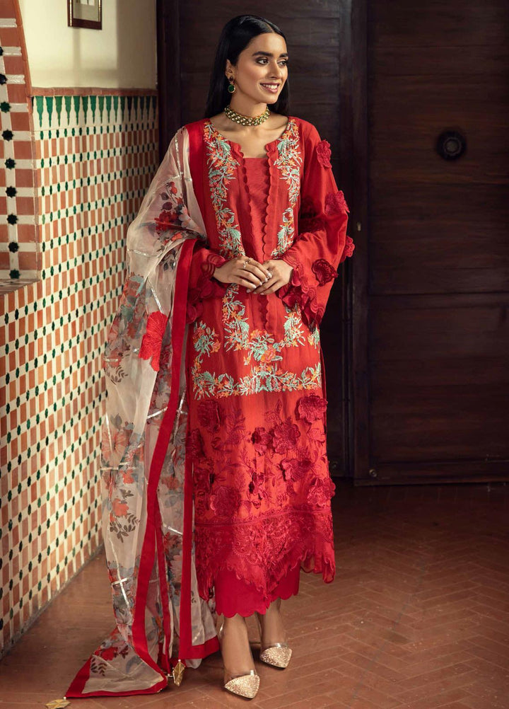 Charizma Embroidered Lawn Suits Unstitched 3 Piece CRZ21F ED-08 - Festive Collection
