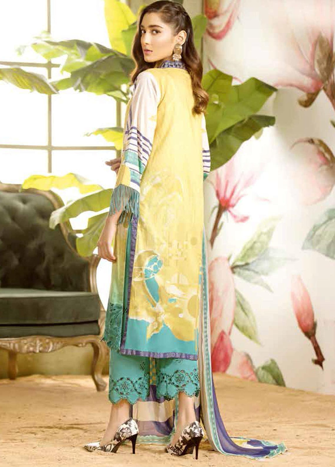 Charizma Embroidered Lawn Suits Unstitched 3 Piece CRZ21LE CIN-01-B - Summer Collection