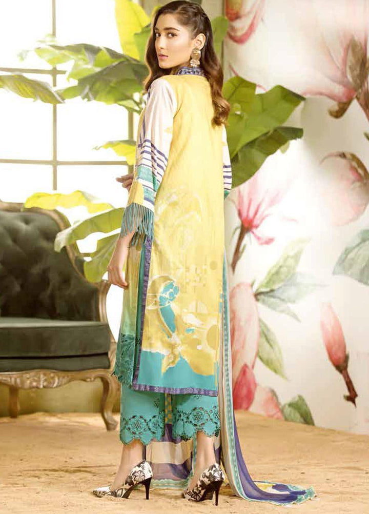 Charizma Embroidered Lawn Suits Unstitched 3 Piece CRZ21LE CIN-01-B - Summer Collection