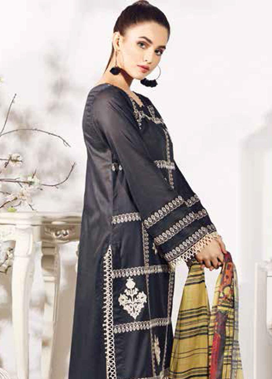 Charizma Embroidered Lawn Suits Unstitched 3 Piece CRZ21LE CIN-03-B - Summer Collection