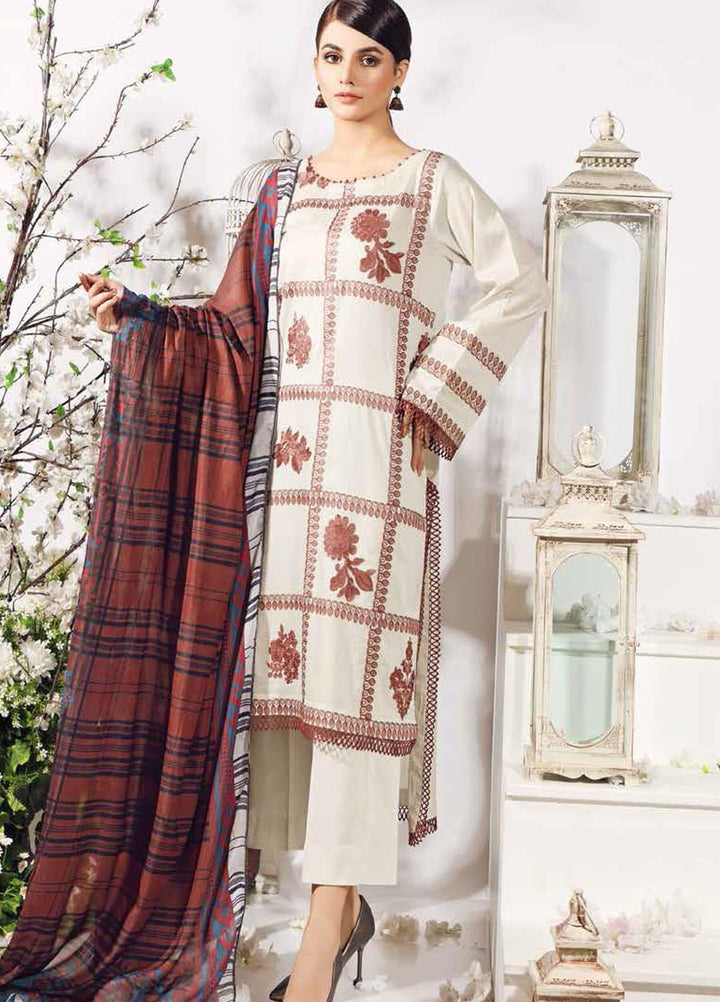 Charizma Embroidered Lawn Suits Unstitched 3 Piece CRZ21LE CIN-03-C - Summer Collection