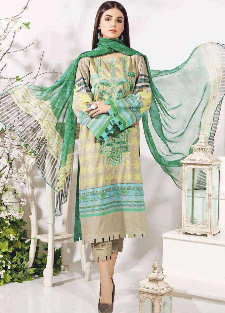 Charizma Embroidered Lawn Suits Unstitched 3 Piece CRZ21LE CIN-04-B - Summer Collection