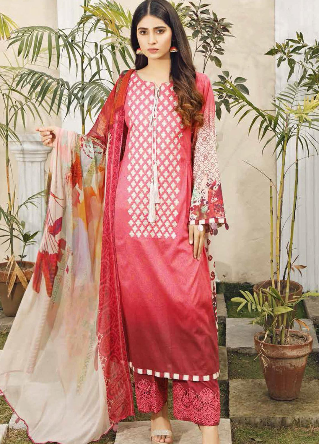 Charizma Embroidered Lawn Suits Unstitched 3 Piece CRZ21LE CIN-05-B - Summer Collection