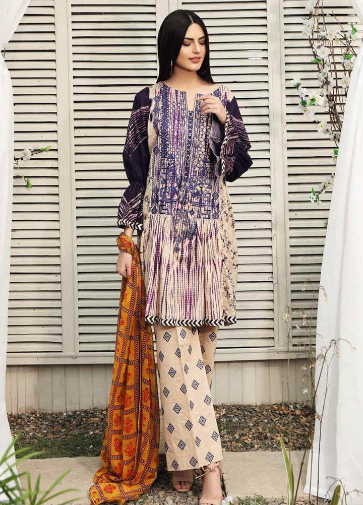 Charizma Embroidered Lawn Suits Unstitched 3 Piece CRZ21IF IN-29-A - Summer Collection