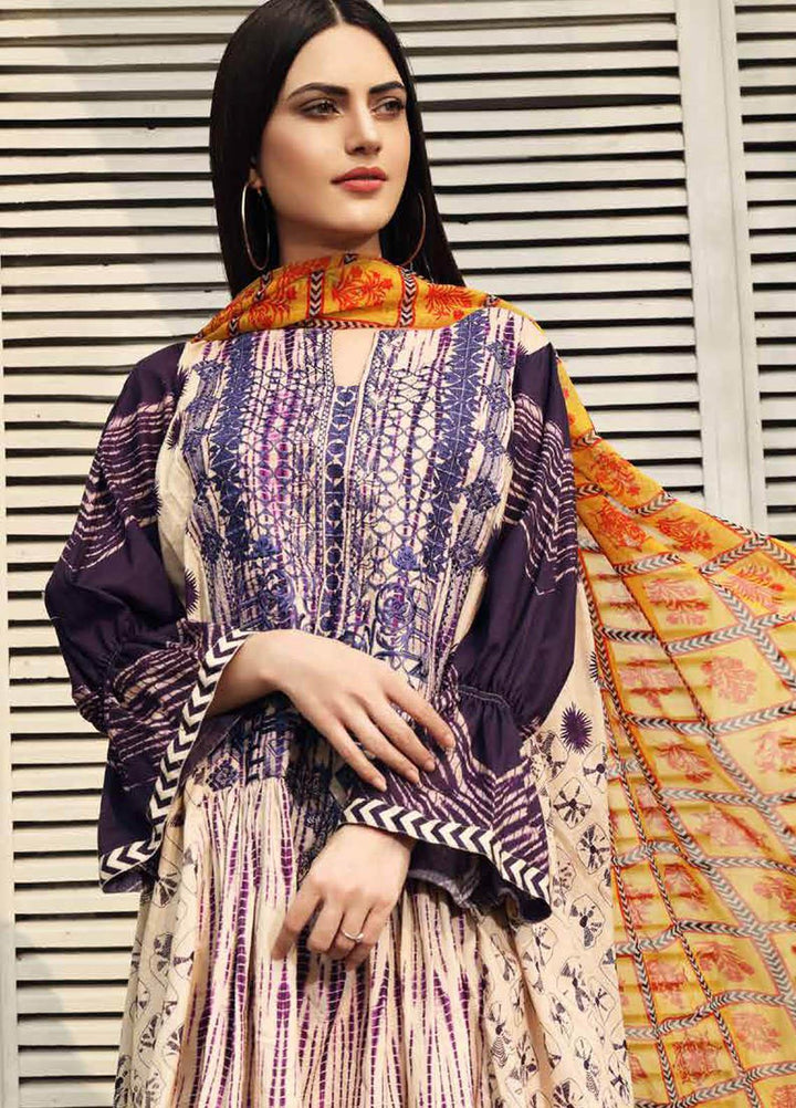 Charizma Embroidered Lawn Suits Unstitched 3 Piece CRZ21IF IN-29-A - Summer Collection