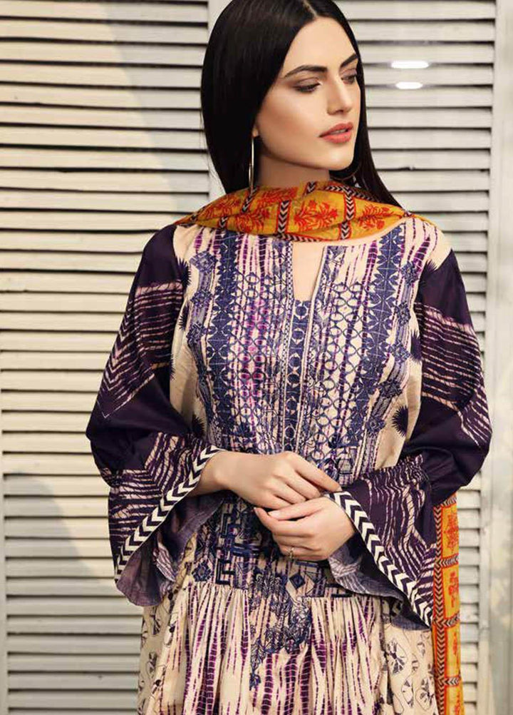 Charizma Embroidered Lawn Suits Unstitched 3 Piece CRZ21IF IN-29-A - Summer Collection
