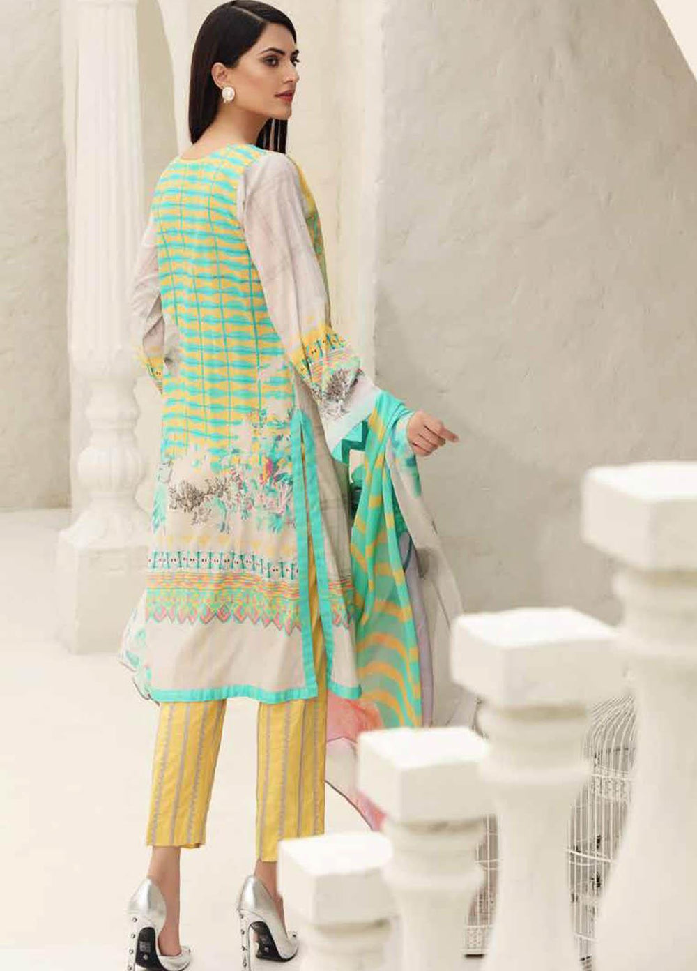 Charizma Embroidered Lawn Suits Unstitched 3 Piece CRZ21IF IN-30-A - Summer Collection