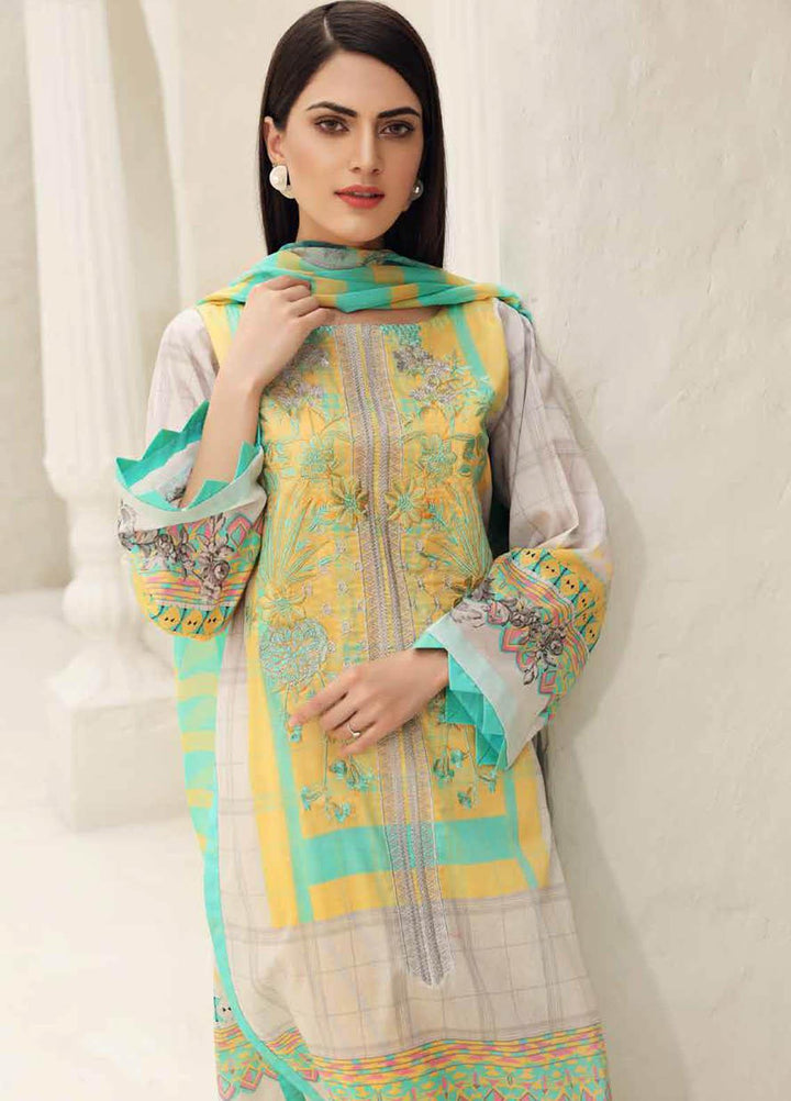 Charizma Embroidered Lawn Suits Unstitched 3 Piece CRZ21IF IN-30-A - Summer Collection